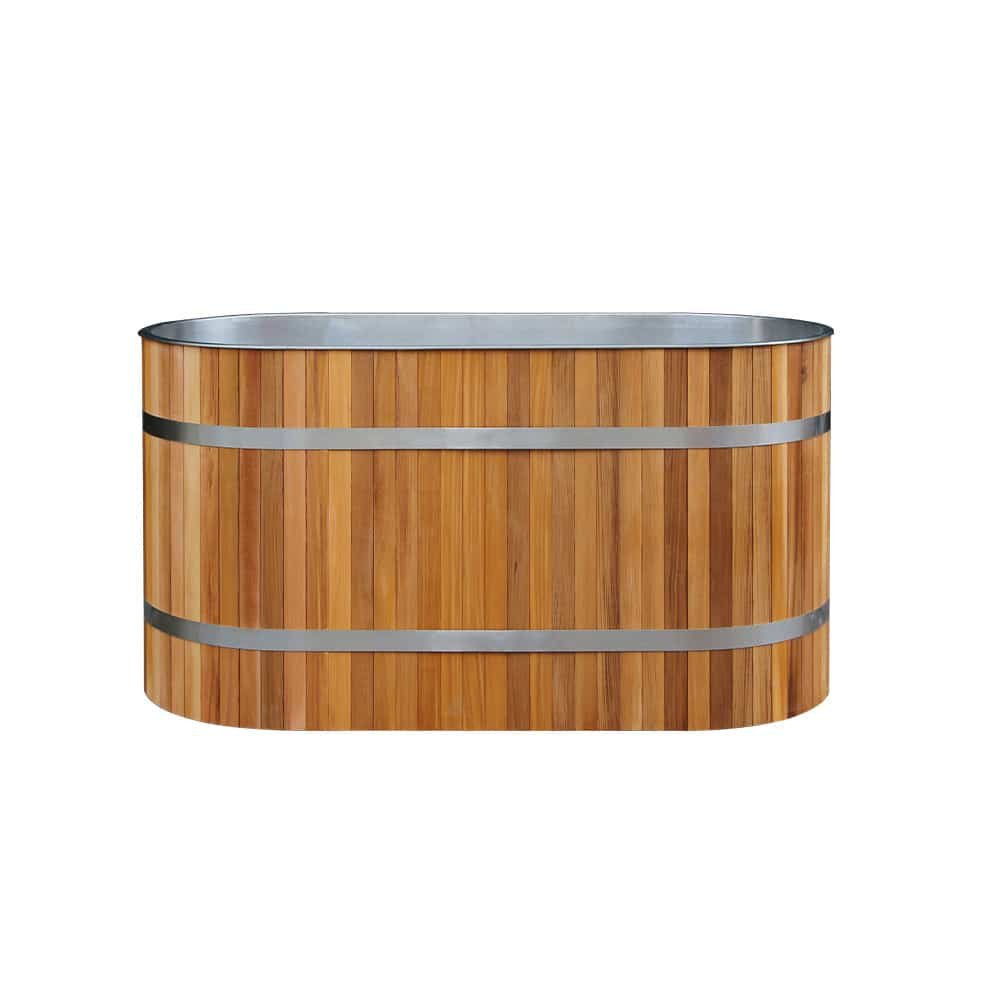WT-13 oval cold plunge tub shown from the front