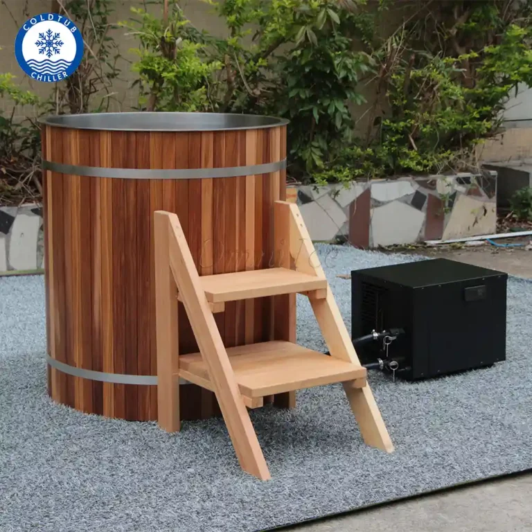 Water chiller and heater for cold plunge dual-mode system