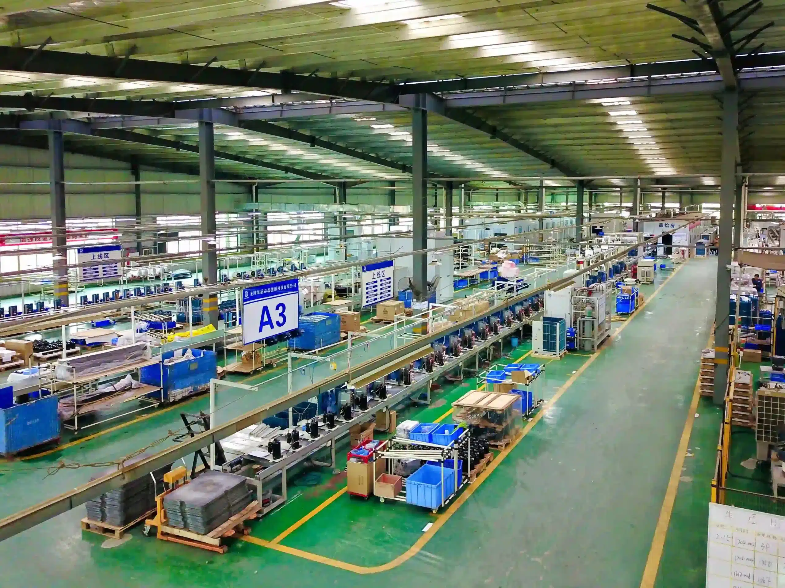OMNI Ice production floor for cold plunge chiller manufacturing