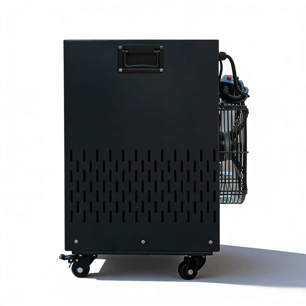 CHU-15 black chiller cabinet side panel and service access