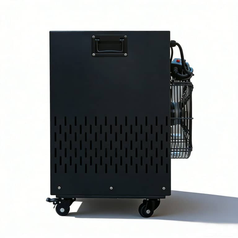 CHU-15 black chiller cabinet side panel and service access