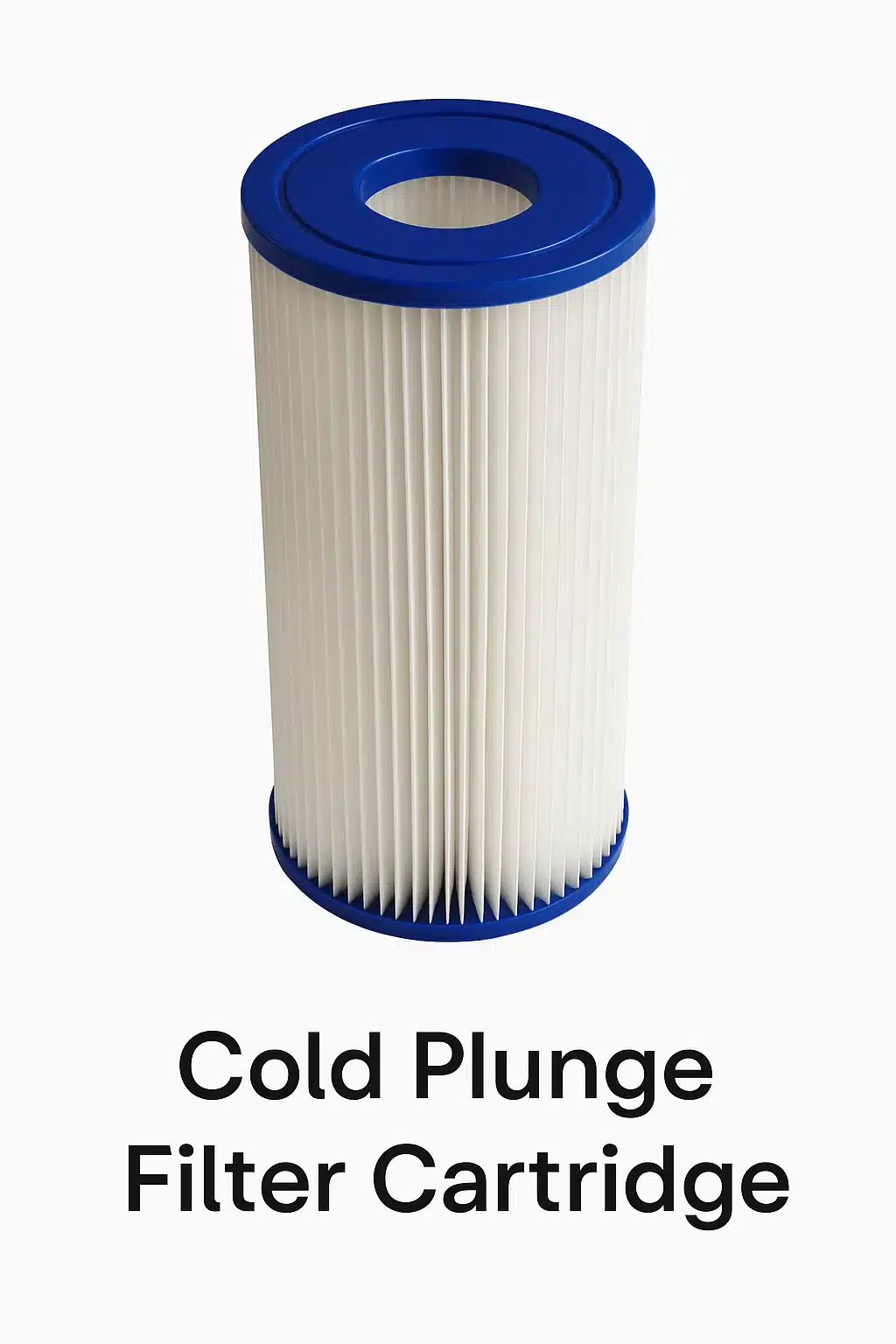 Pleated cold plunge chiller filter cartridge for model-specific maintenance