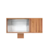 Top view of best cold plunge tub with stainless steel interior and natural wood panel, rectangular ice bath for home or gym recovery