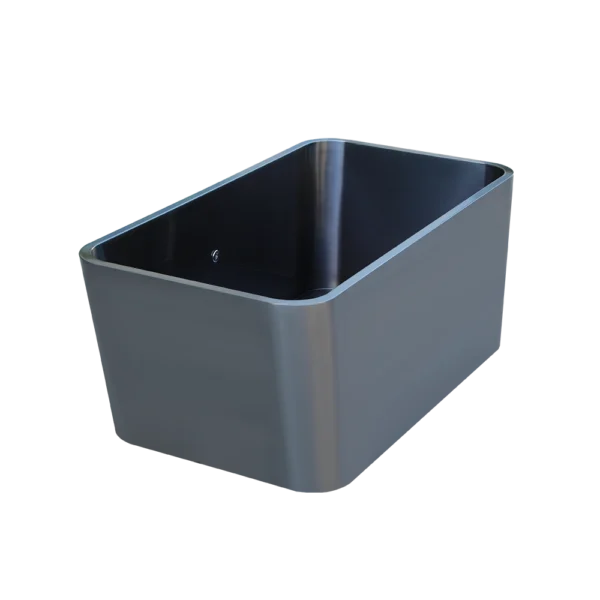 Insulated stainless steel ice bath tub for sale, featuring a secure black cover, ideal for cold plunge and recovery