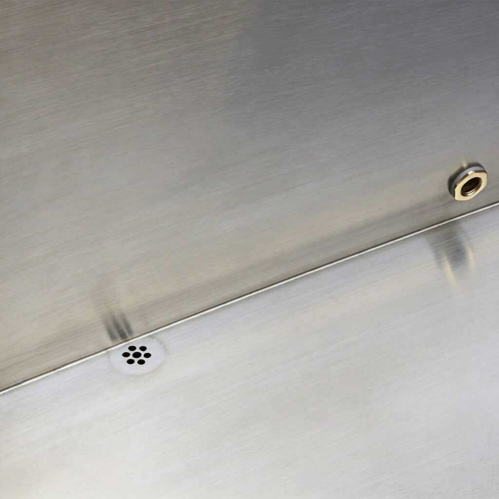 WT-06 stainless steel ice bath lower water fitting and floor drain