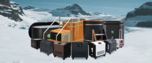 Cold plunge chiller and ice bath tub combinations for home and spa