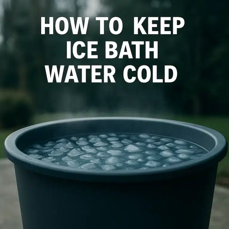 Keep ice bath water cold with a covered cold plunge tub
