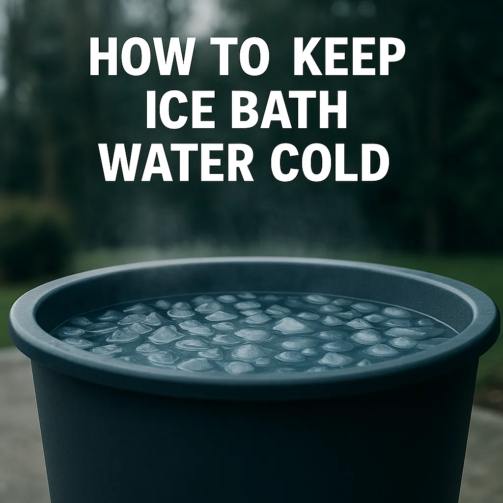 Cold plunge tub filled with ice water, showing how to keep ice bath cold