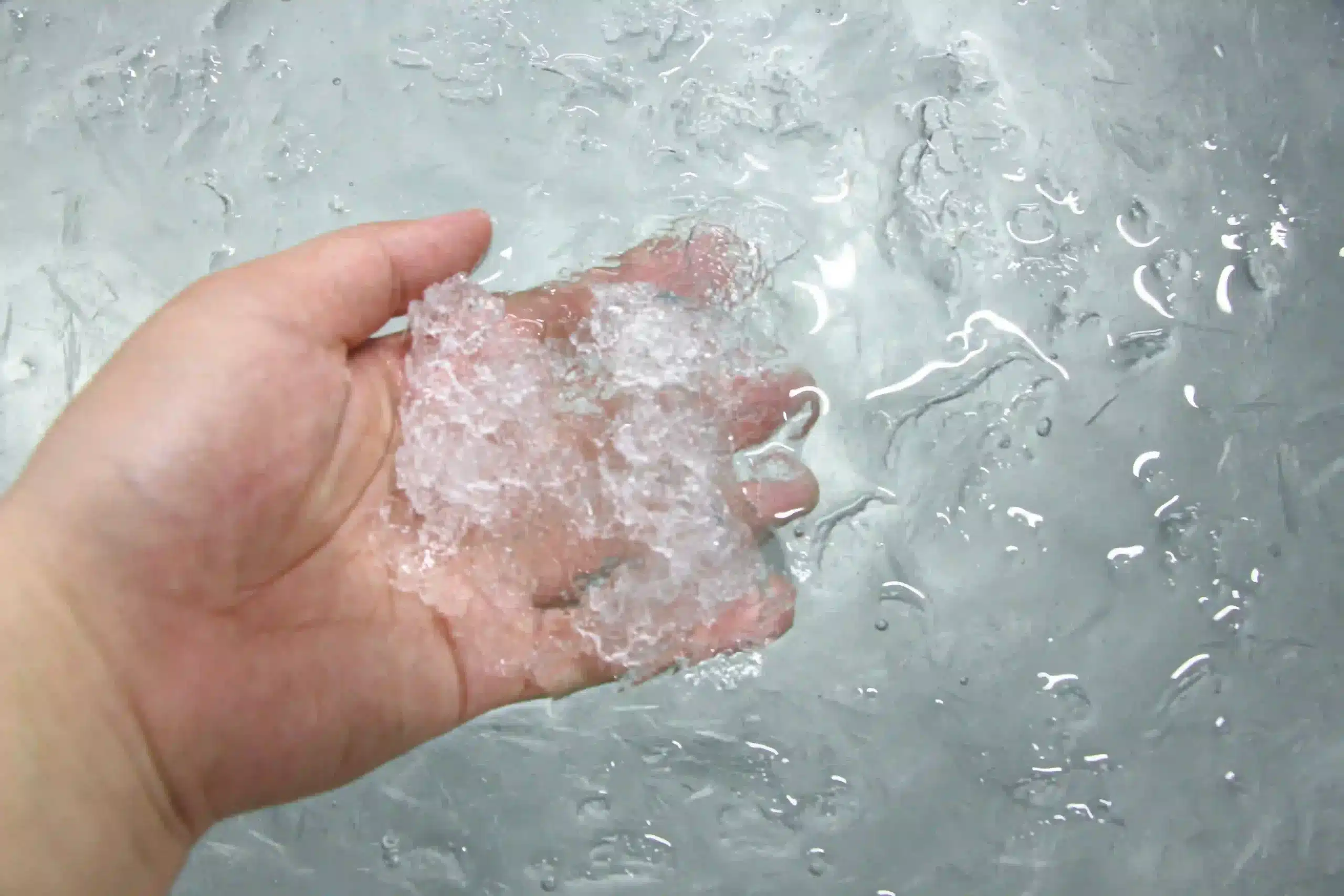 Visible ice formation during a deep-freeze chiller test