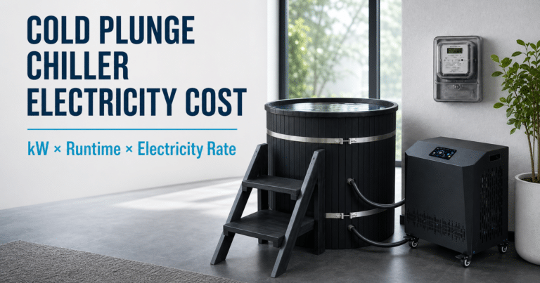 How much electricity does a cold plunge chiller use with an insulated tub