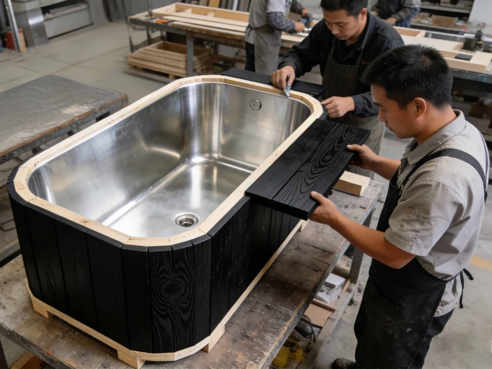 Cold plunge tub in use for recovery and wellness