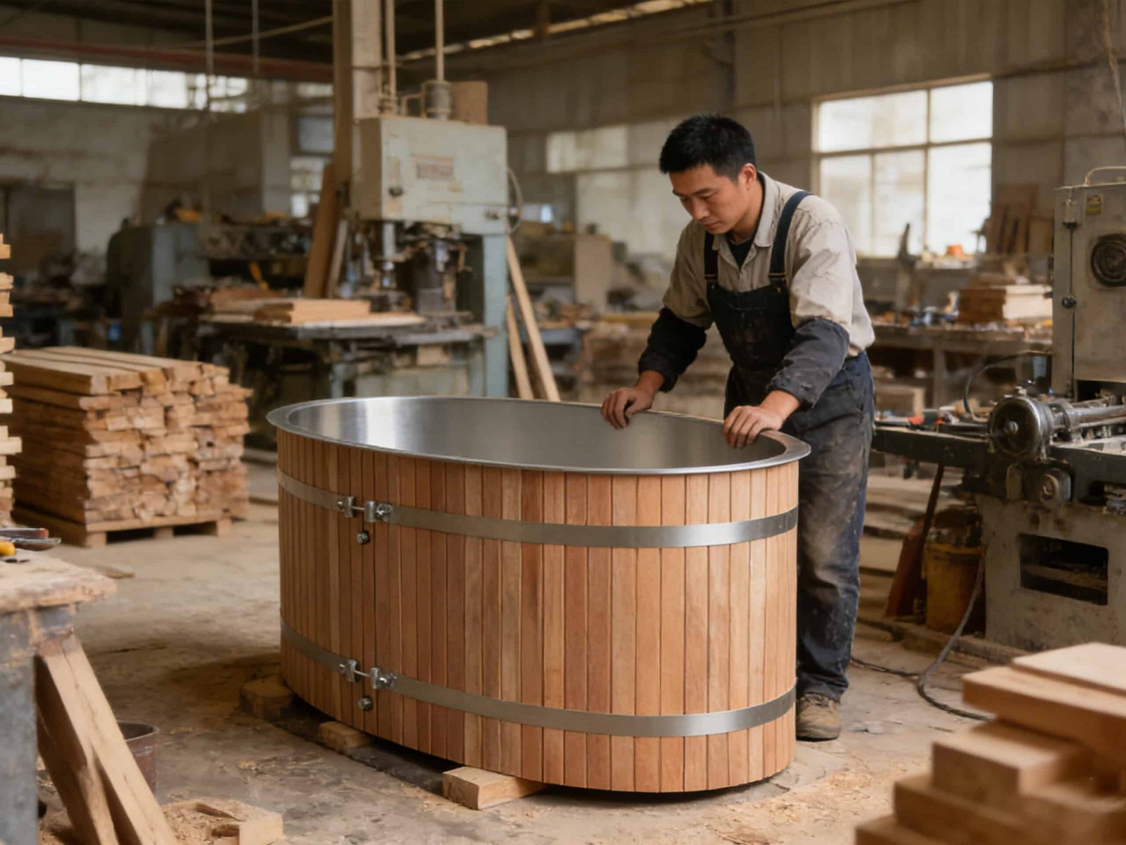 Cold plunge tub for commercial recovery space