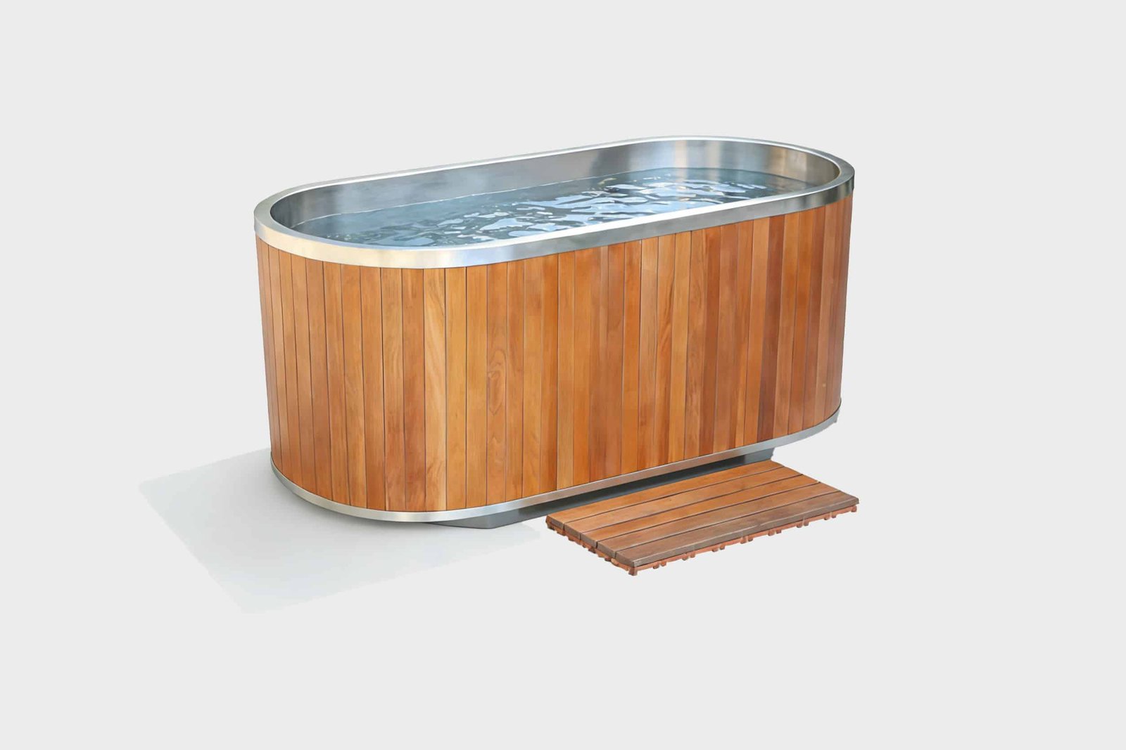 Eco-friendly Wood Exterior Ice Bath Tub for Holistic Health Centers and Cold Water Immersion