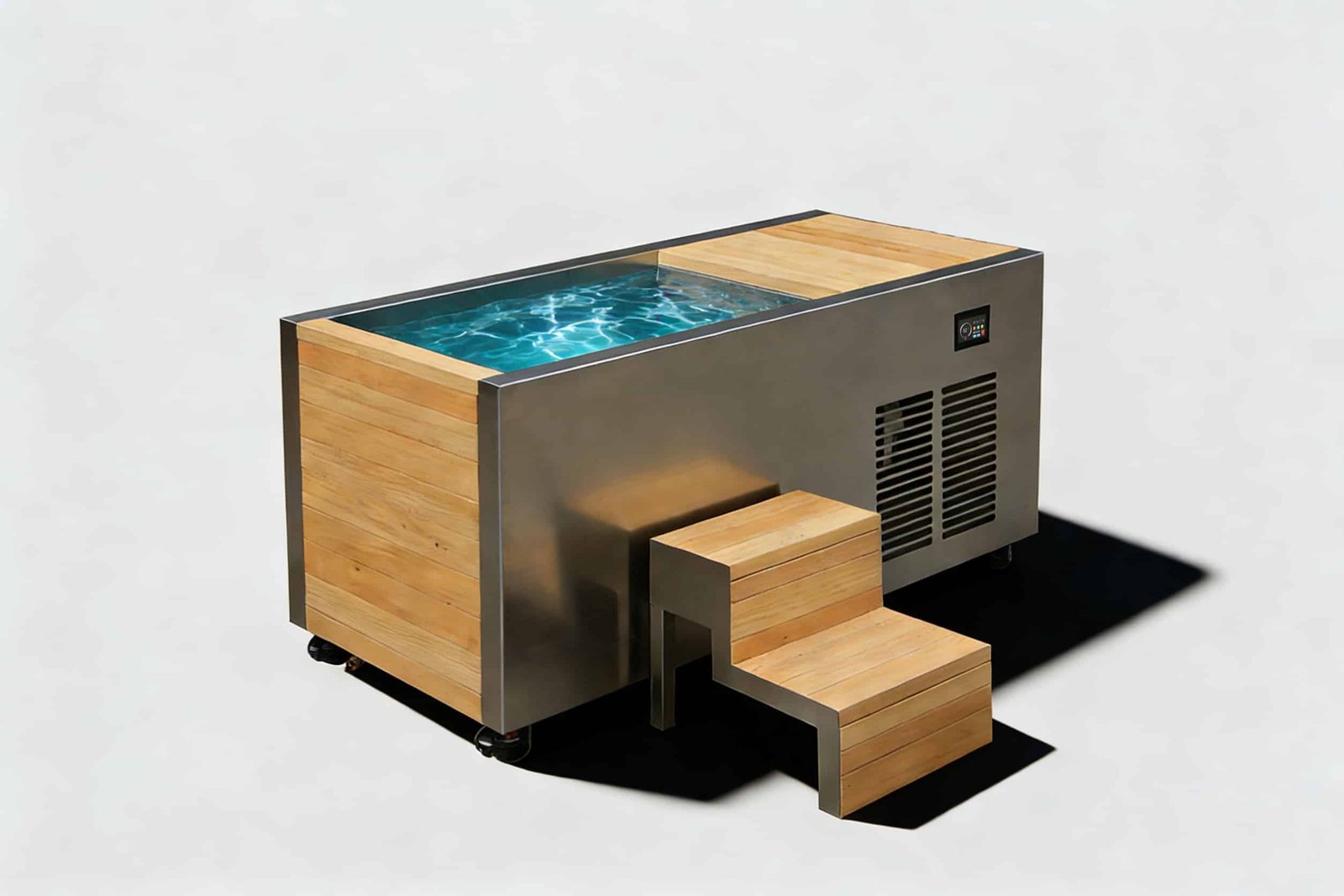 Self-cleaning Integrated Cold Plunge with Side Entry Steps, Professional Grade Recovery Unit