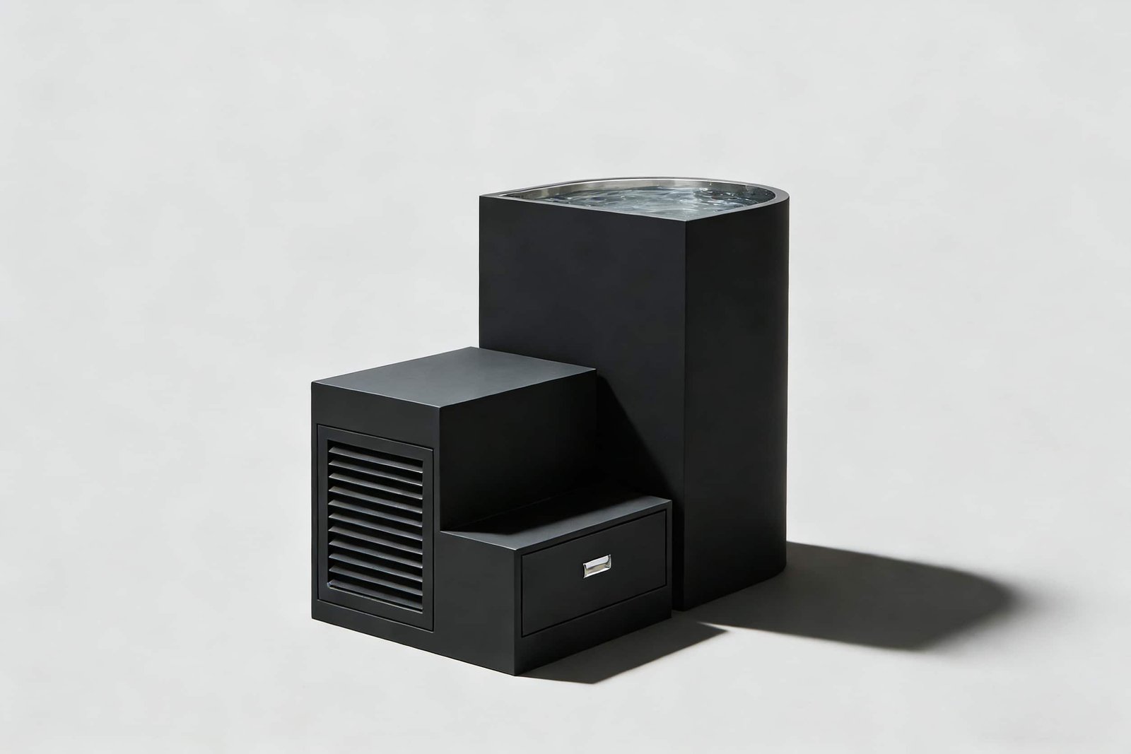 Heavy Duty Commercial Ice Bath Station with Dual-step Access, High-traffic Gym Recovery Solution