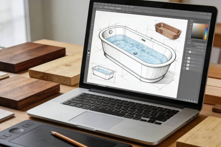 Wholesale cold plunge tub product configuration for buyer review