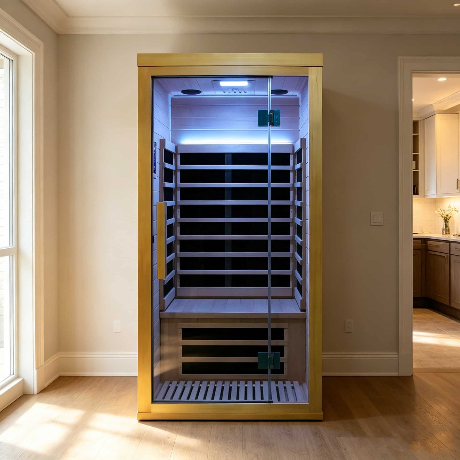 Sauna room for contrast therapy