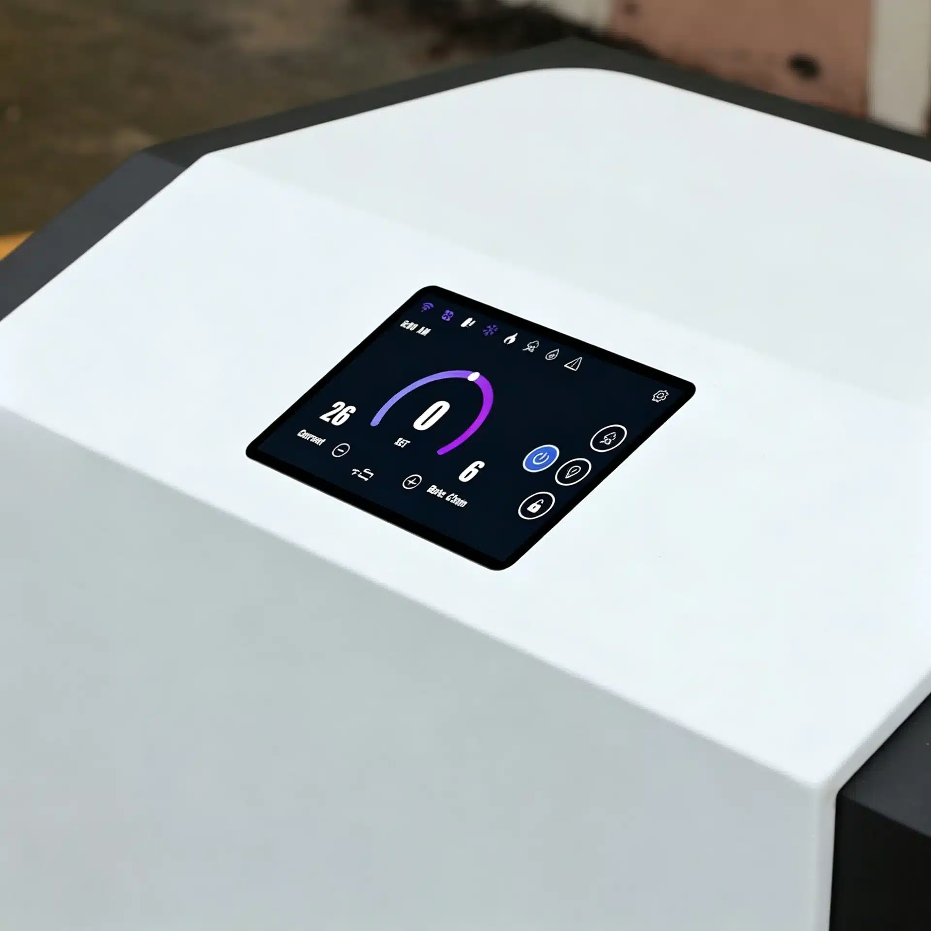 Deep-freeze cold plunge chiller touchscreen control detail
