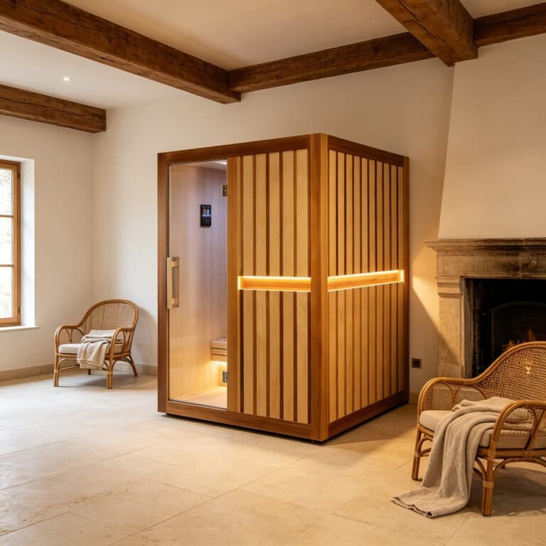 OMNI Ice Aura-S4 indoor sauna installation scene 08