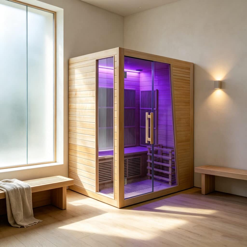 OMNI Ice Aura-SB3 indoor sauna installation scene 08