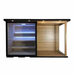 OMNI Ice Sol-E outdoor sauna front view 01