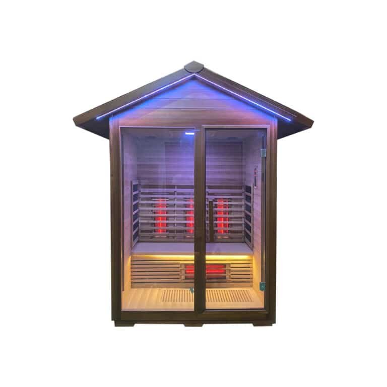 OMNI Ice Sol-G outdoor sauna front view 02