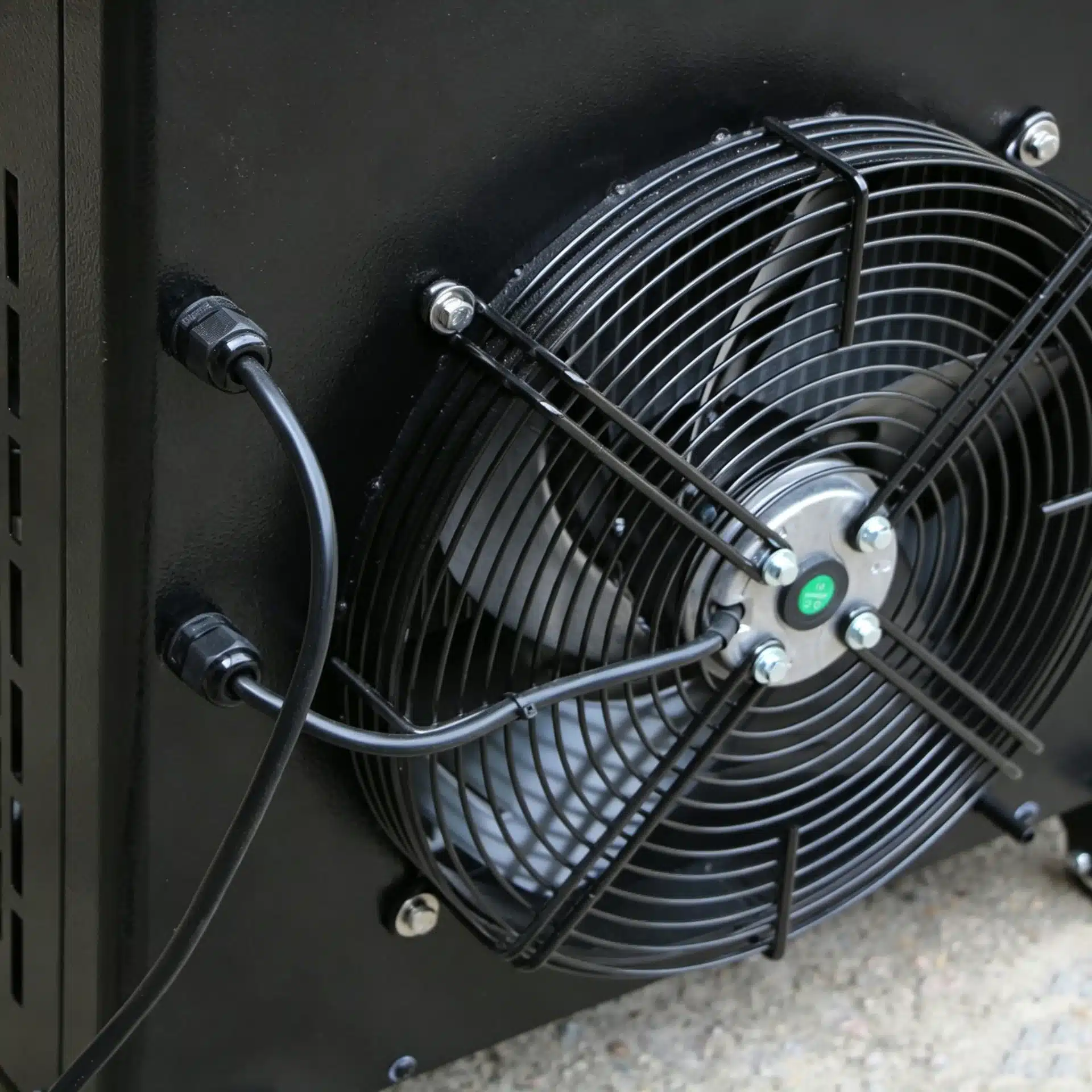 Condenser fan airflow check for an indoor cold plunge installation