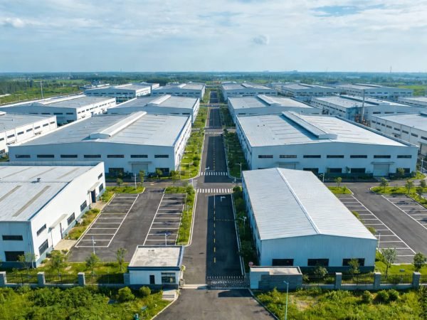 OMNI Ice acrylic cold plunge tub manufacturing factory aerial view in Guangzhou China